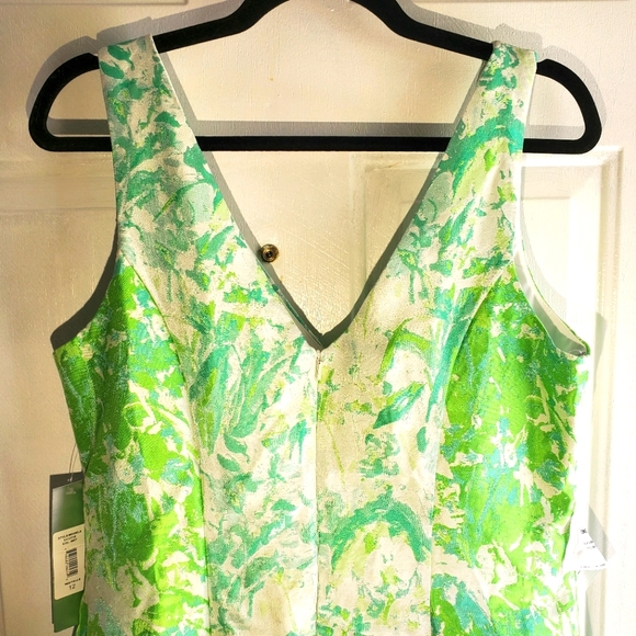 Kate Unger Green Floral Print Cocktail Dress - Picture 2 of 10